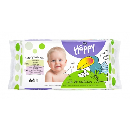 Salviette happy seta e cotone 64pz