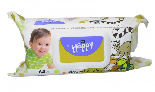 Salviette Happy mandorle e olive 64pz